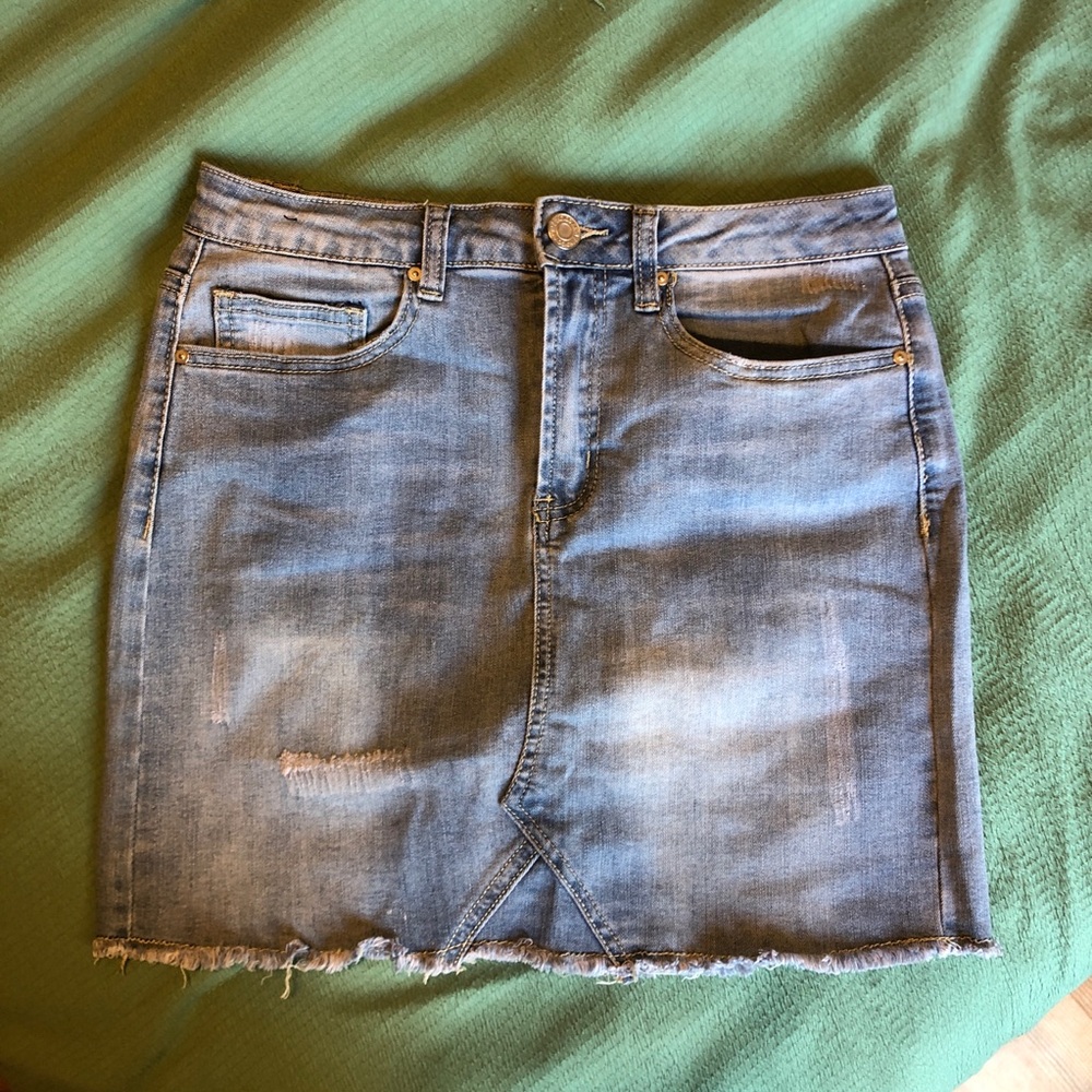 Forever 21 Light Wash Jean Skirt 4